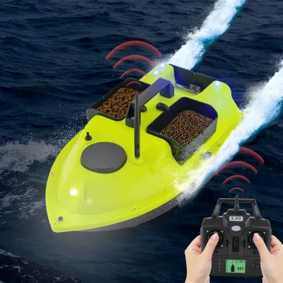 Bateau d'appâts télécommandé vert