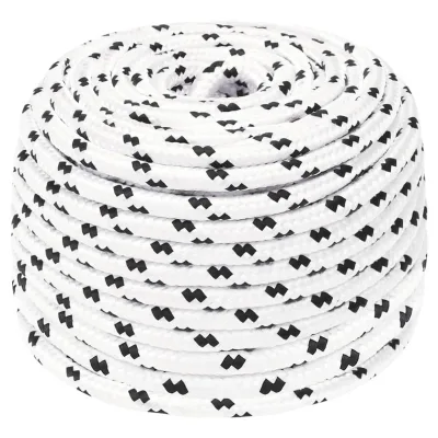Corde tressée blanche en polyester 10 mm – image 2