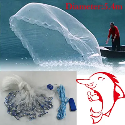 Filet de pêche rond à lancer, bleu – image 3