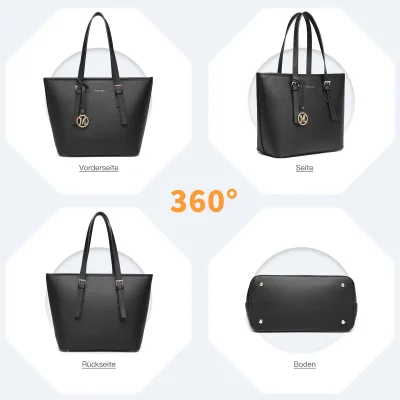 Grand sac fourre-tout en cuir synthétique – image 3