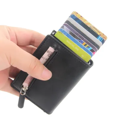 Porte-cartes court en cuir synthétique – image 2