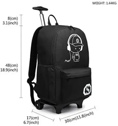 Sac à dos trolley 3-en-1 polyester – image 3