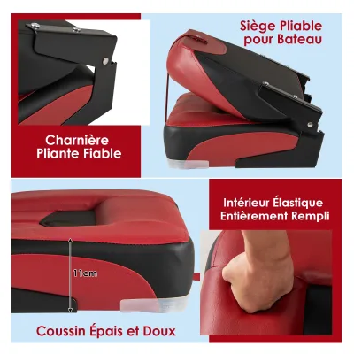 Siège de bateau pliable, lot de 2 – image 3