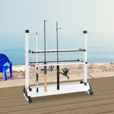 Support de 24 cannes à pêche en aluminium – image 3
