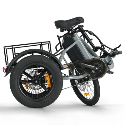 Tricycle électrique pliable à panier – image 2